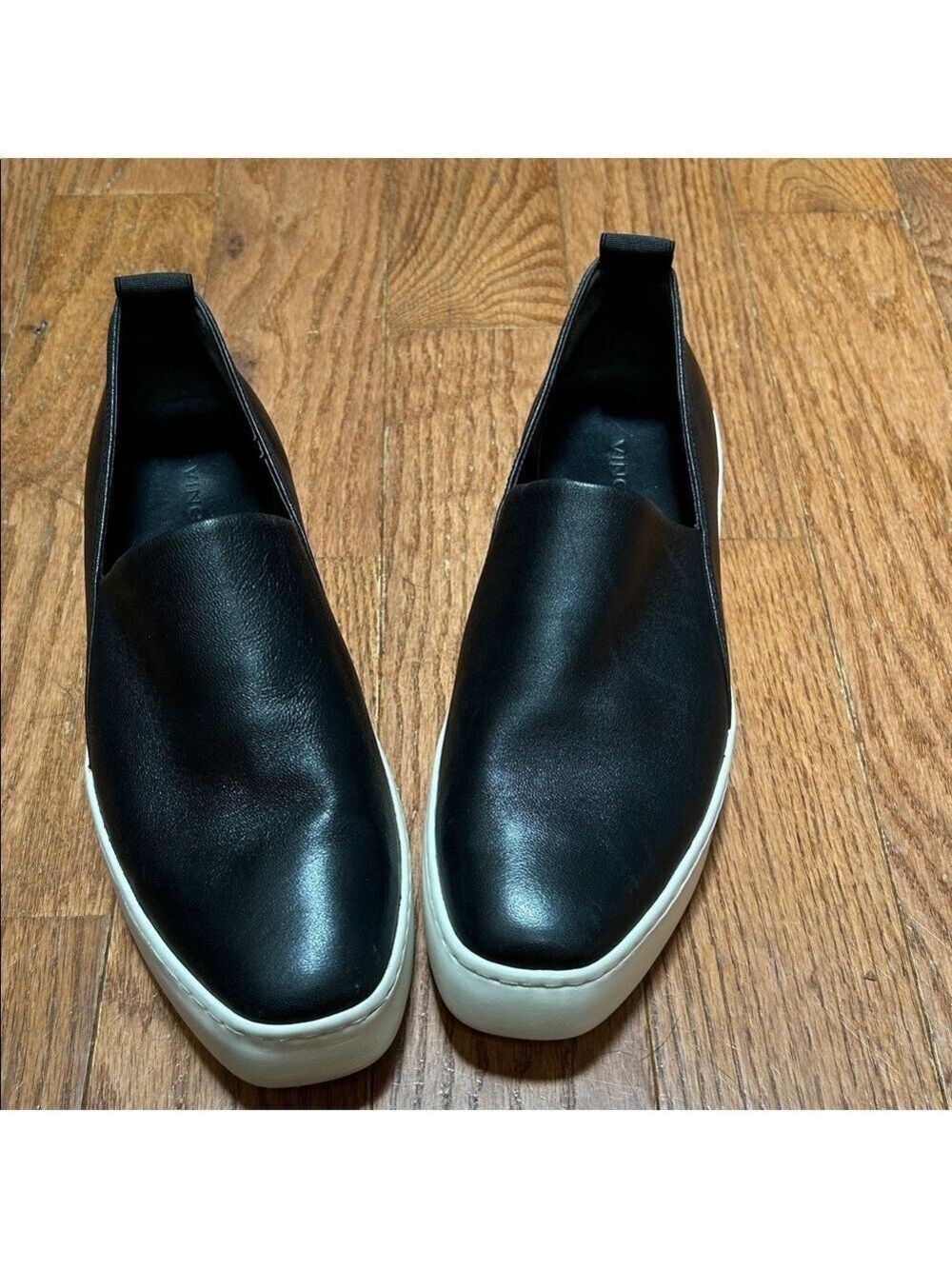 Vince Women’s Saxon 2 Slip-On Leather Sneakers with White Sole